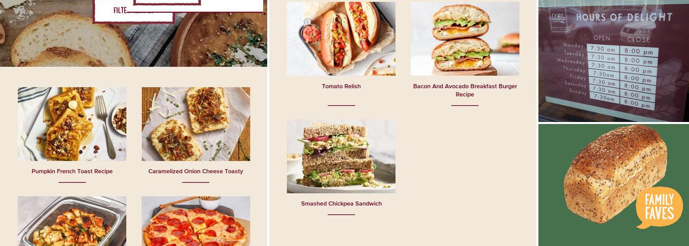 COBS Bread Bakery Aspen Landing Menu