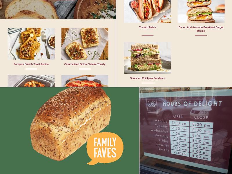 COBS Bread Bakery Aspen Landing Menu