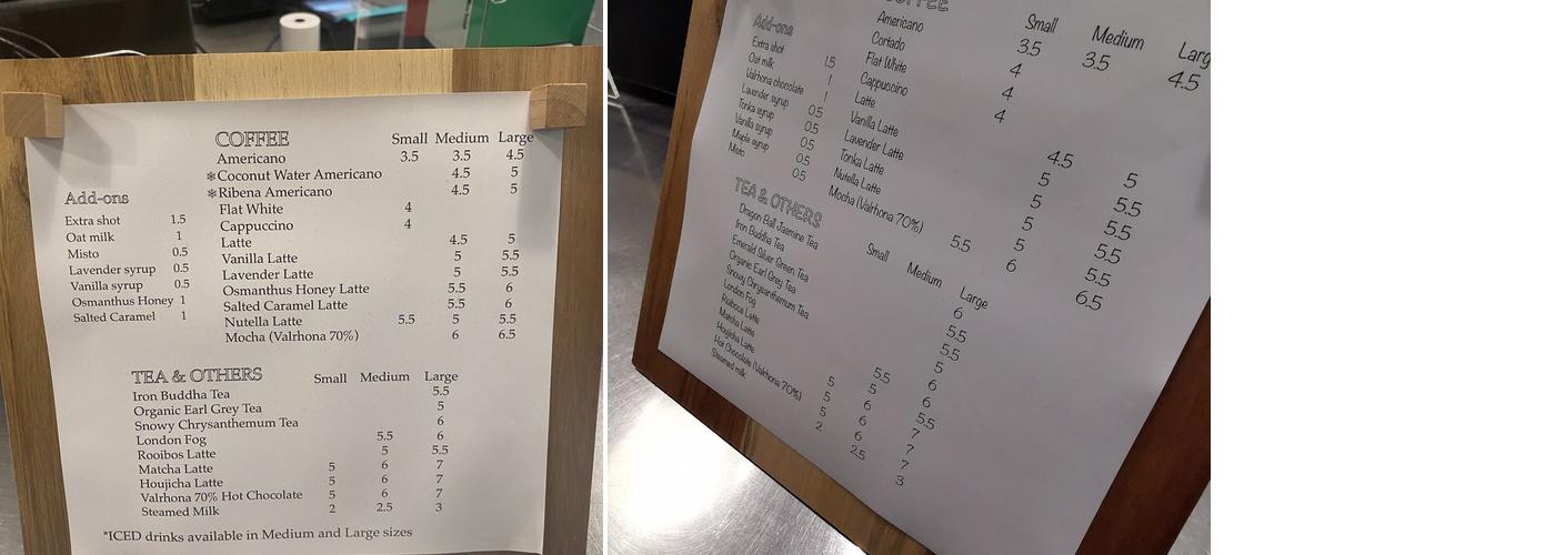 Cake Bae Menu