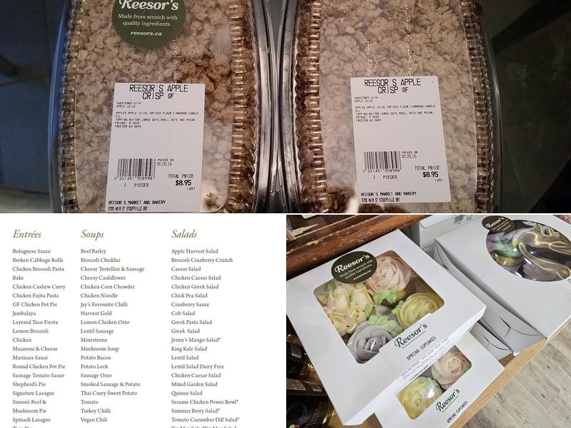 Reesor's Market & Bakery Menu