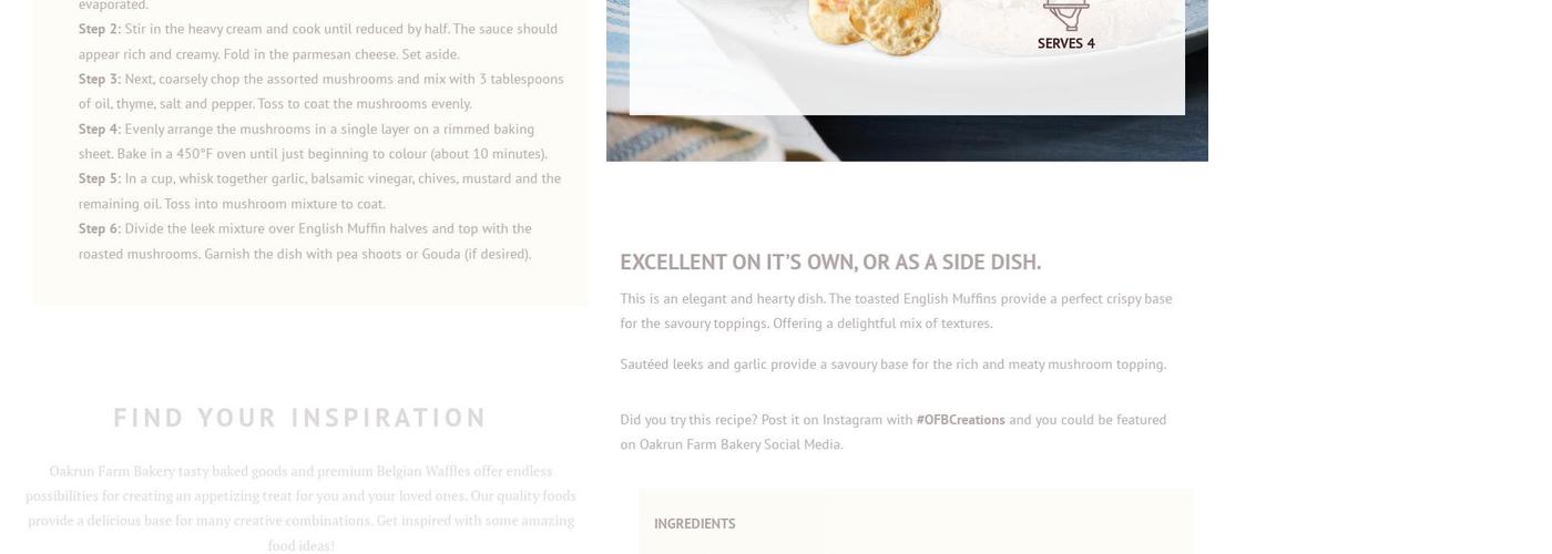 Aspire Bakeries \ Oakrun Farm Bakery Menu