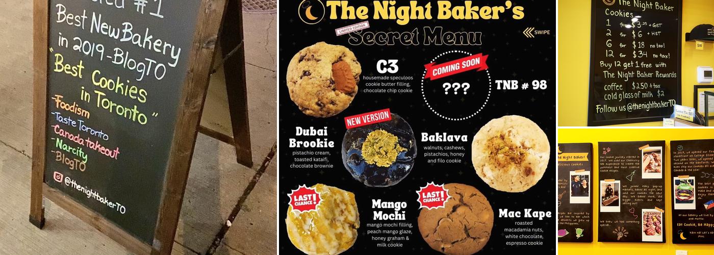 The Night Baker - Danforth Menu