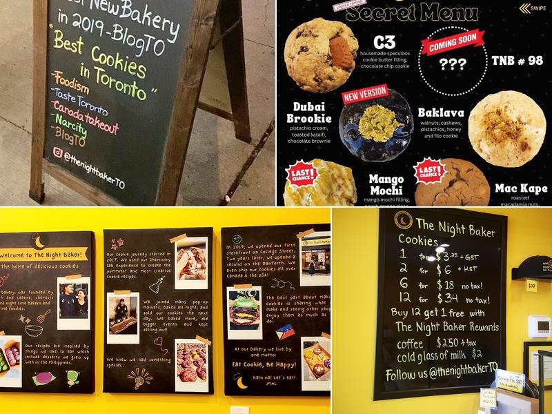 The Night Baker - Danforth Menu