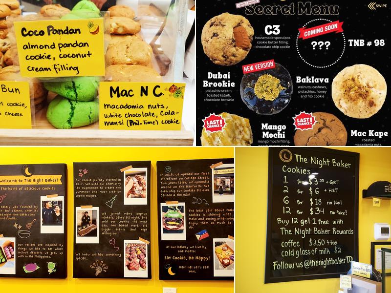 The Night Baker - Danforth Menu