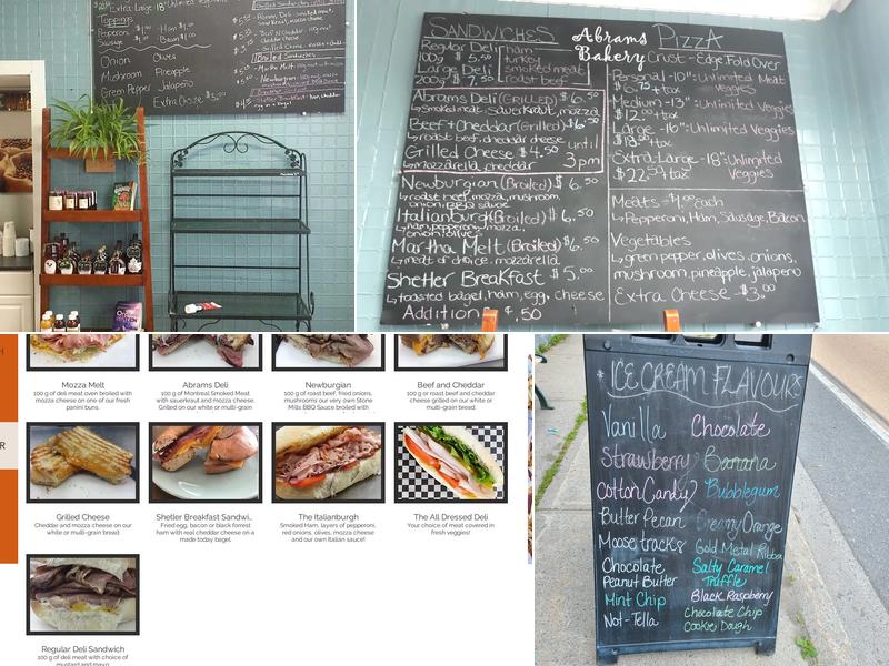 Abrams Bakery Menu