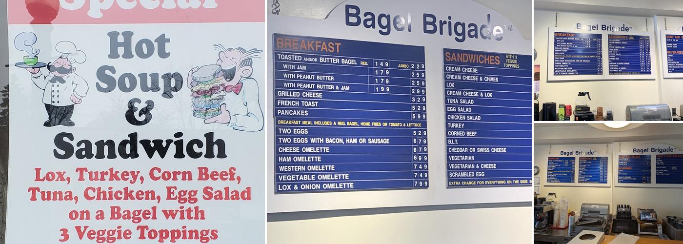 Bagel Brigade Menu