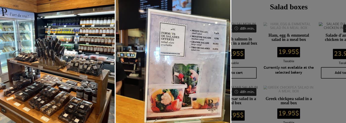 Première Moisson Menu