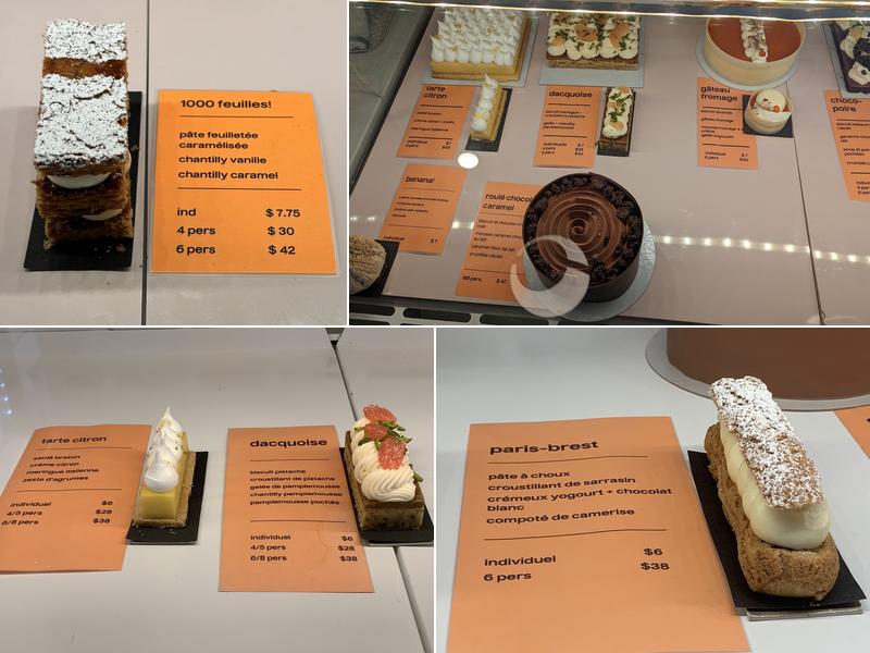 Pâtisserie Rhubarbe Menu