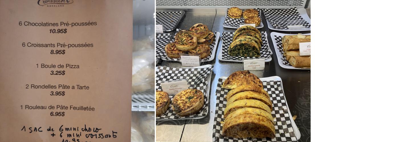 Croissant Monkland Menu