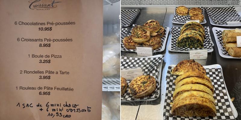 Croissant Monkland Menu