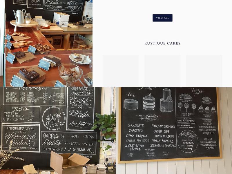 Pâtisserie Rustique Menu