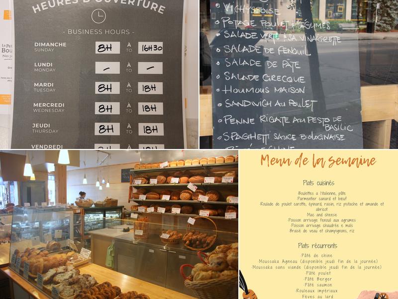 La Petite Boulangerie Menu