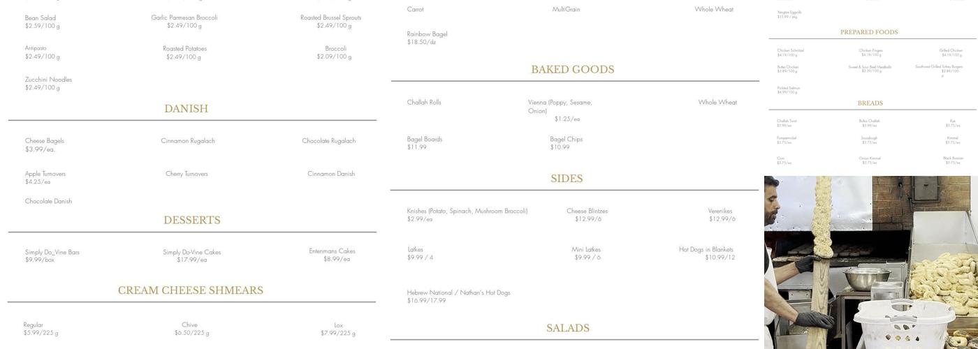 Dizz's Bagel & Deli Menu
