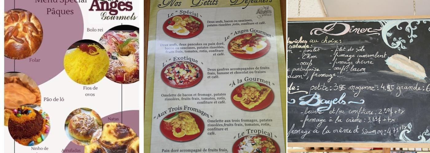 Les Anges Gourmets Menu