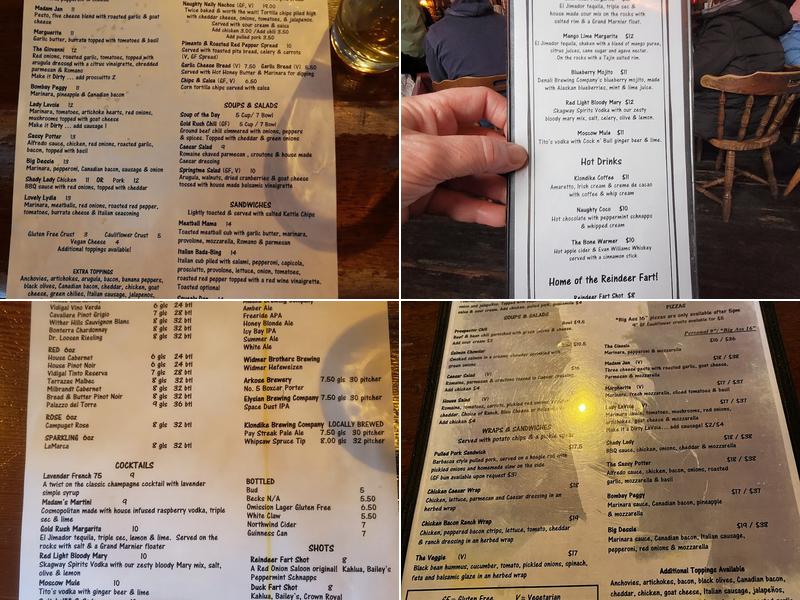 Red Onion Saloon Menu