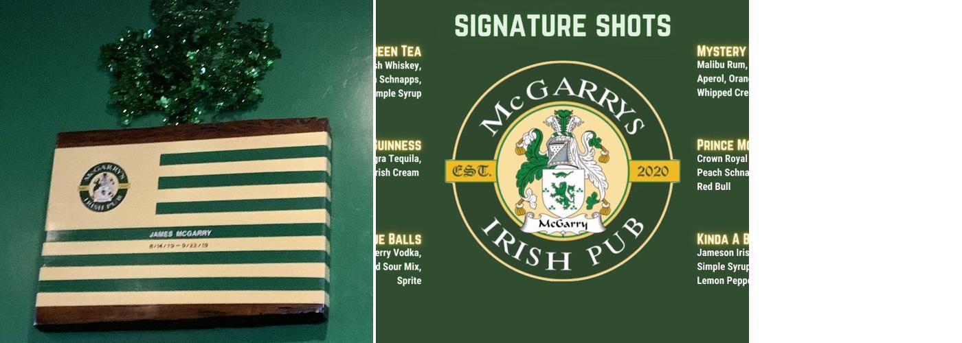 McGarry's Irish Pub Menu