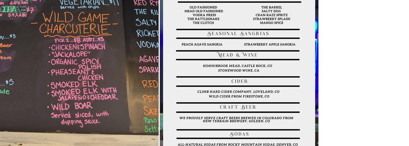 Primal Axe House Menu