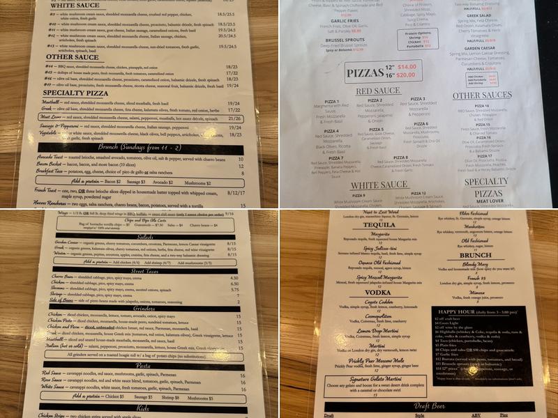 Coyote Table Artisan Kitchen & Bar Menu