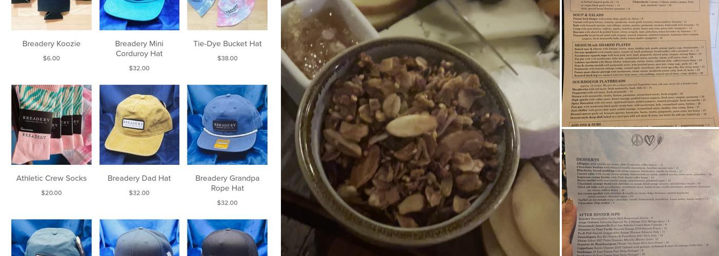 Breadery Menu