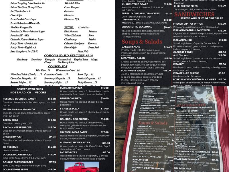 110 Reserve Menu