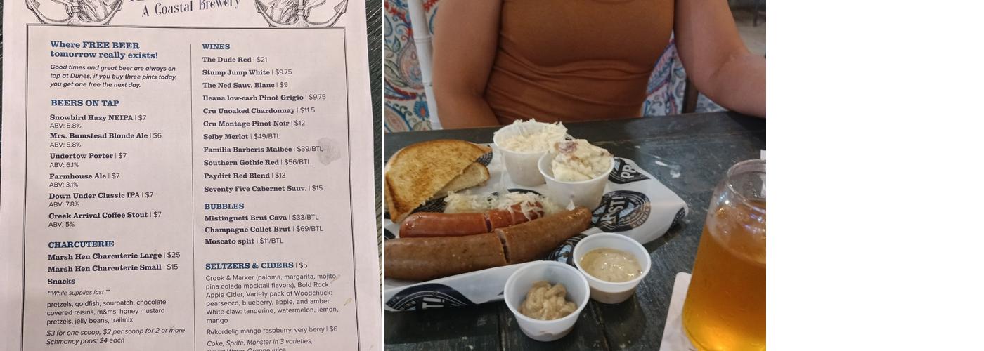 Dunes Brewing Menu