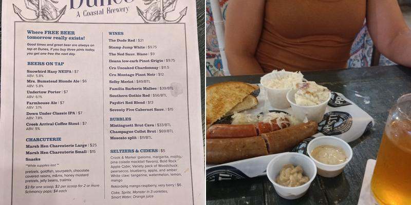 Dunes Brewing Menu