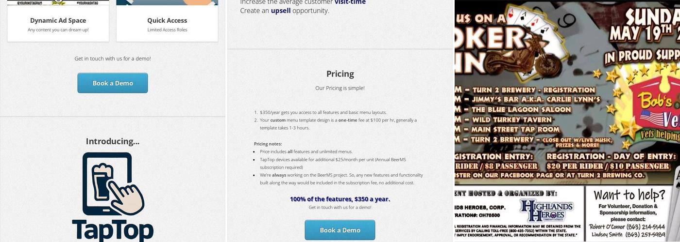 Turn 2 Brewing Co, Inc. Menu