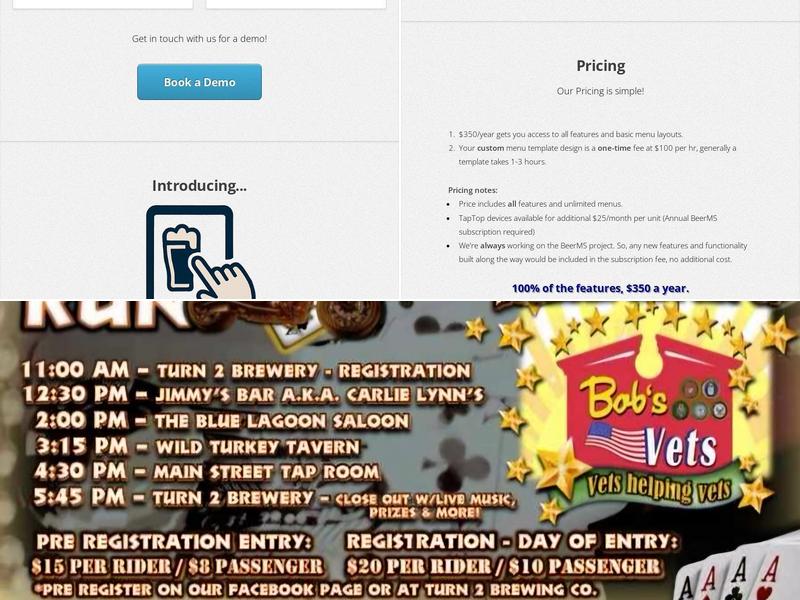 Turn 2 Brewing Co, Inc. Menu