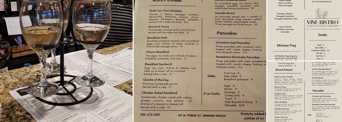 Vine Bistro Menu