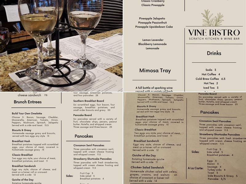 Vine Bistro Menu