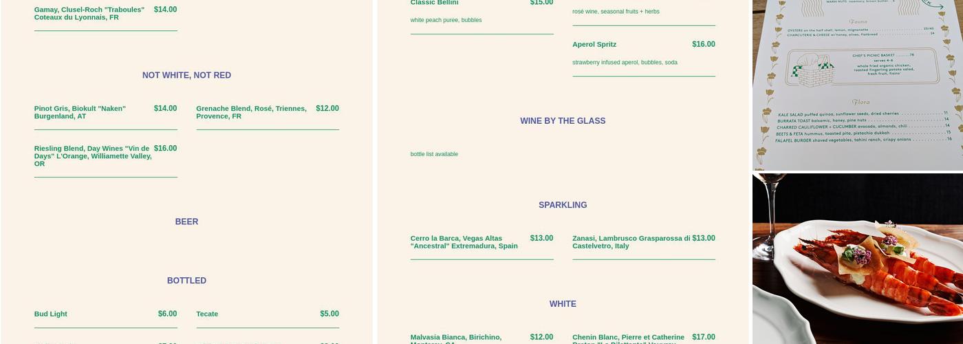 Kimpton Sylvan Atlanta - Buckhead Menu