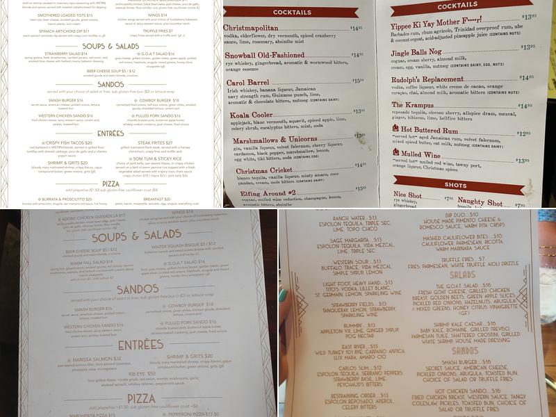 Western Proper Menu