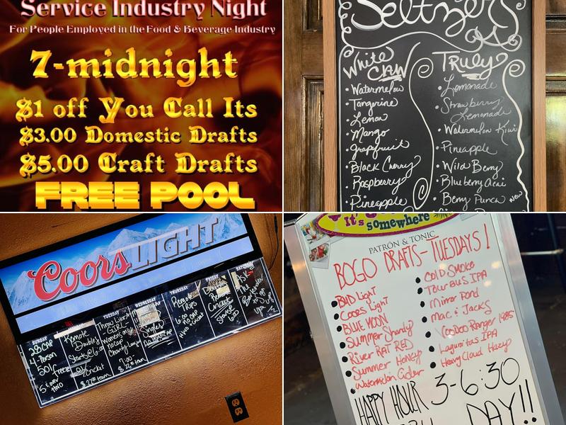 Corner Villa Bar Menu