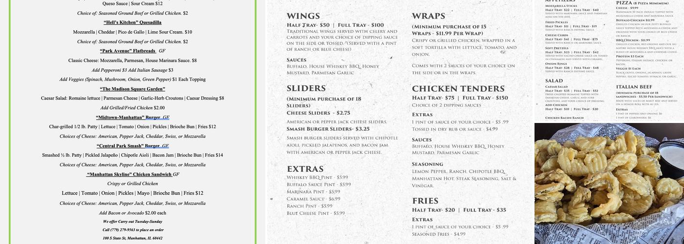 Midtown Bar & Grill Menu
