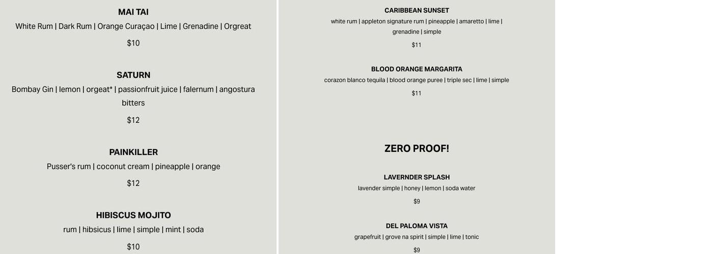 Nine Giant Fermentorium Menu