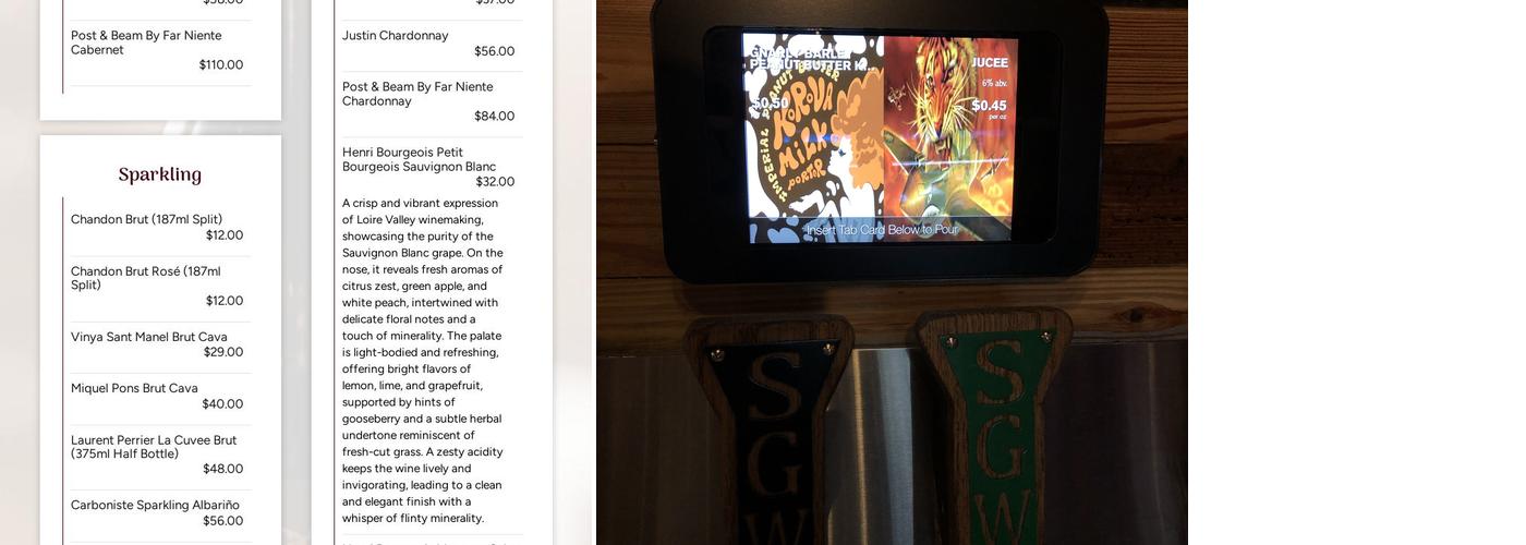 Stained Glass Wine House Menu