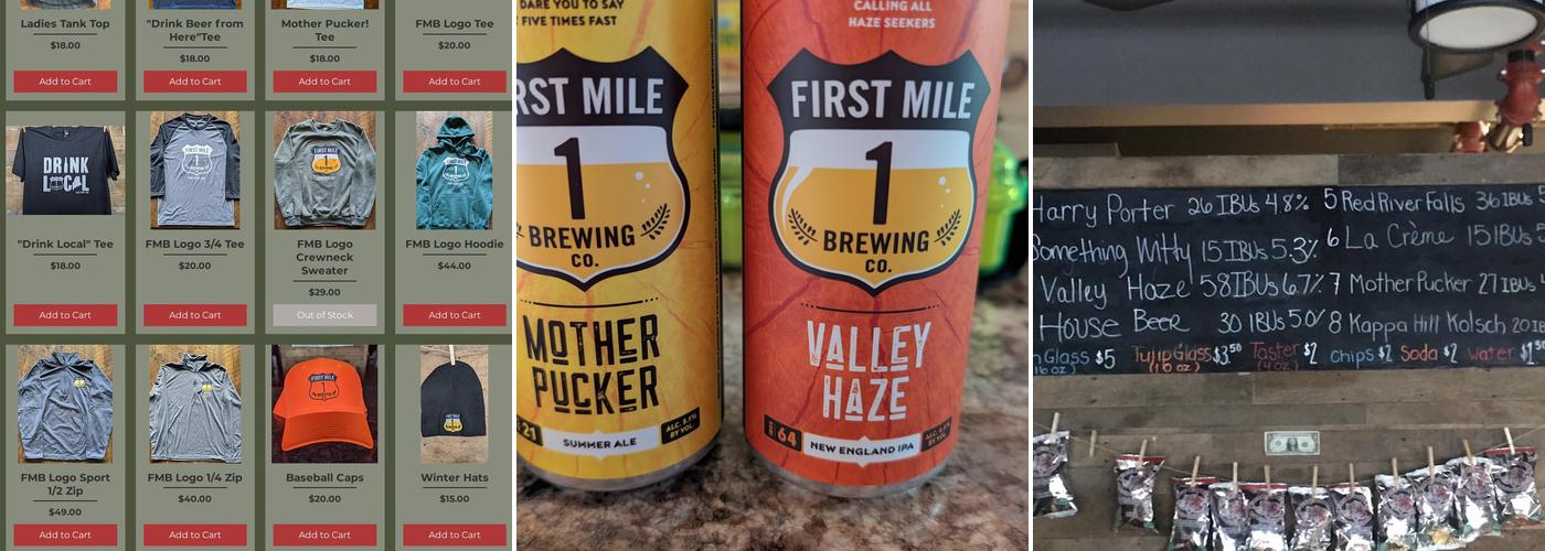 First Mile Brewing Company Menu