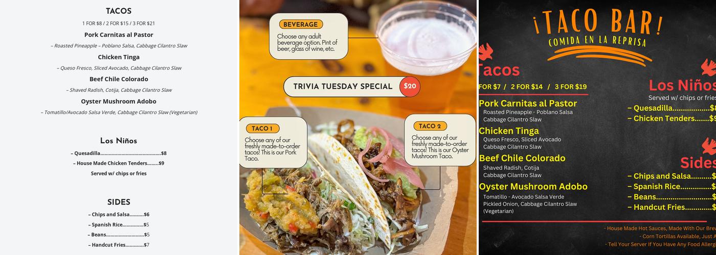 Ledge Brewing Company Menu