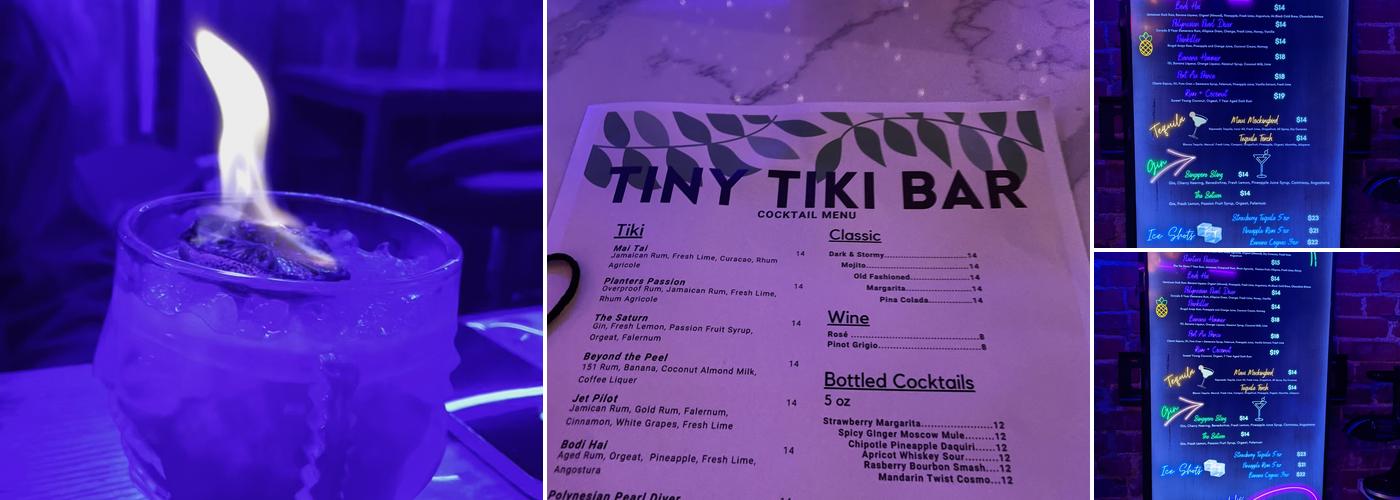 Tiny Tiki Bar Menu