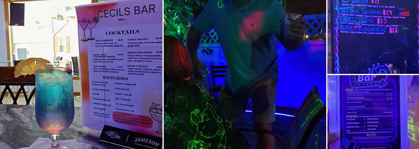 Cecil's Bar Menu