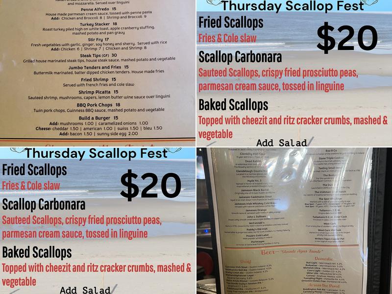 Scally's Irish Ale House Menu