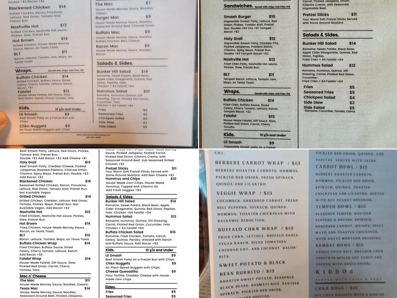 Stone Hound Brewing Company Menu