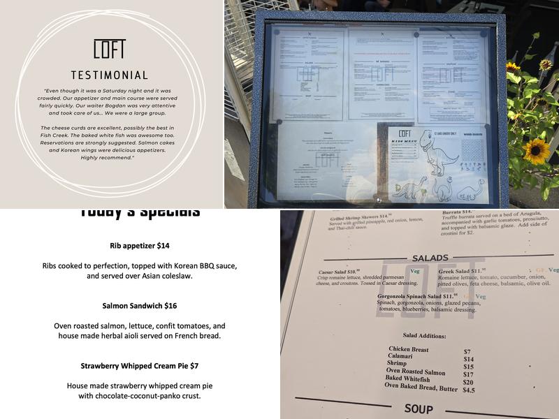 LOFT Menu