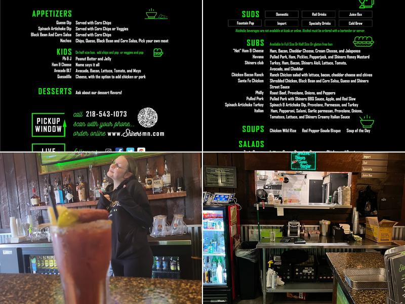 Shiners Menu