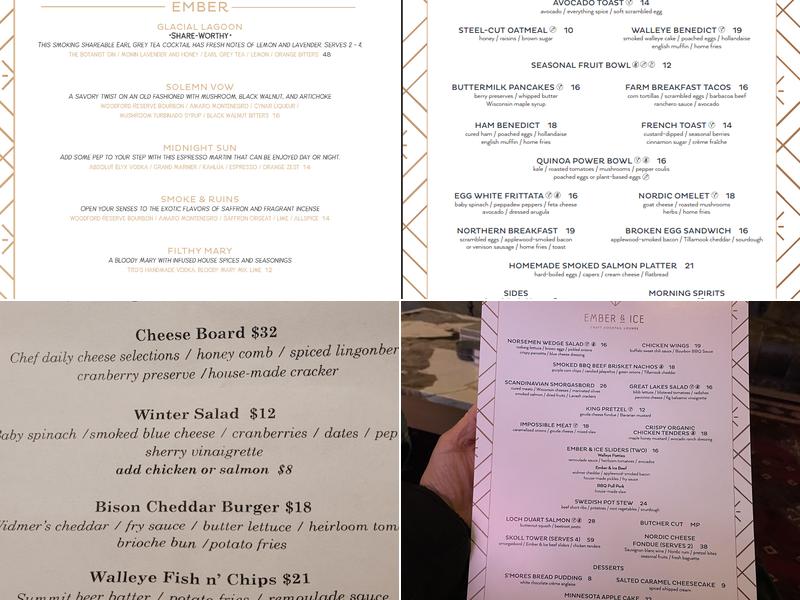 Ember & Ice Menu