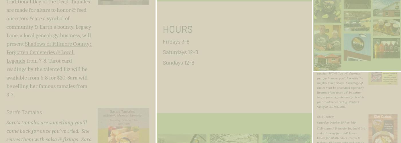 Karst Brewing, LLC Menu