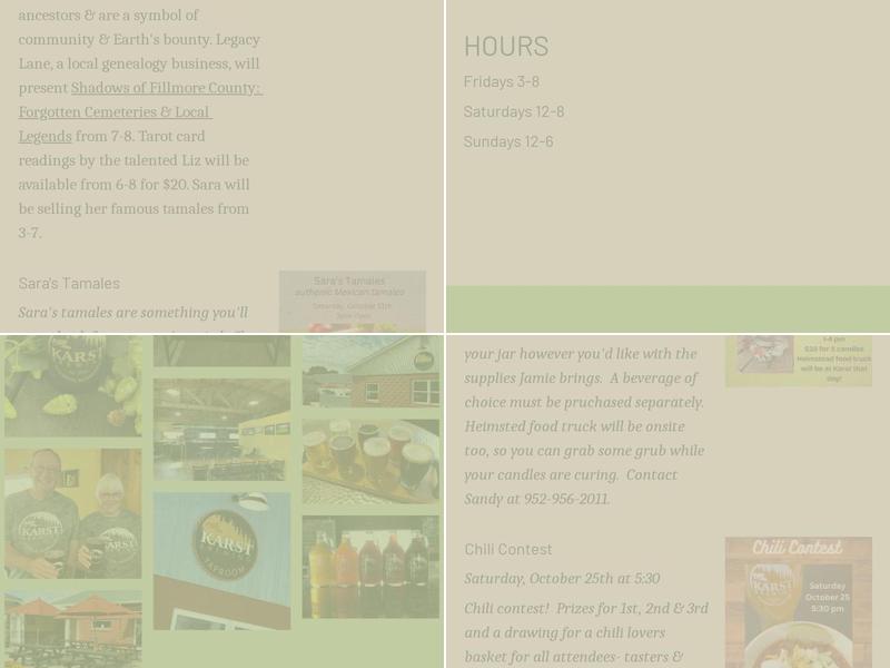 Karst Brewing, LLC Menu