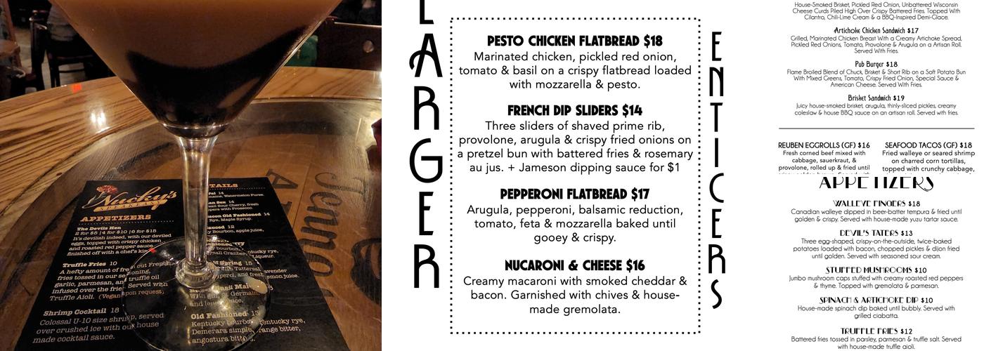 Nucky's Speakeasy Menu