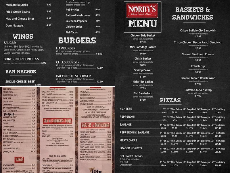 Norby's Inc Menu