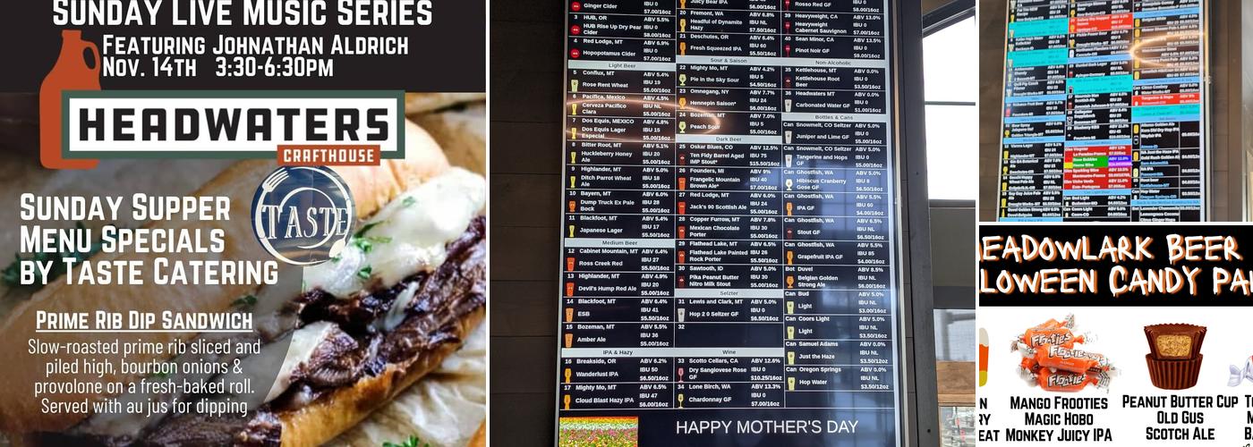 Headwaters Crafthouse Menu